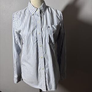 Vintage Women’s Polo by Ralph Lauren Medium Button Up Stripe Dress Shirt Size M